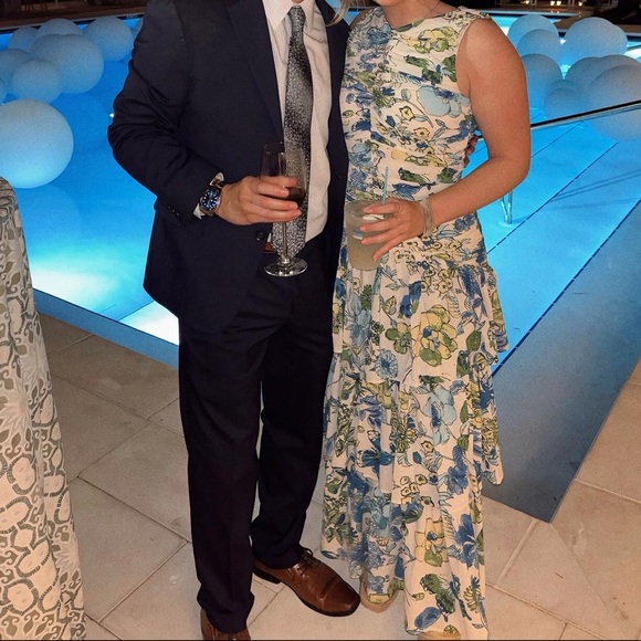 Abercrombie high neck tiered maxi dress - Picture 2 of 3